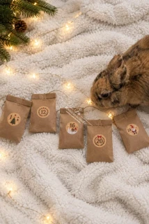 Adventní kalendář 2026 - pytlíčkový + králičí přívěsek